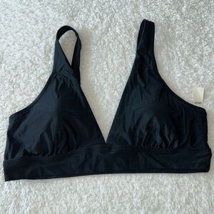 Aerie Triangle Bikini Top Black XXL NWT